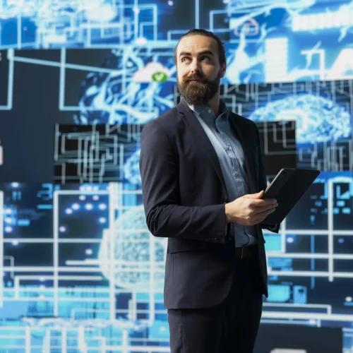 young-entrepreneur-interacting-with-digital-ai-brain-symbolizing-platforms